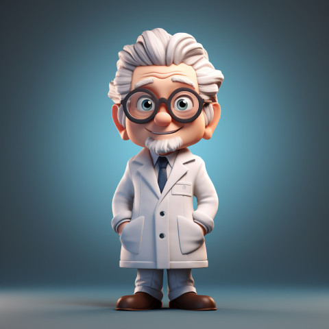 A cartoon character with glasses and a white coat 3d illustration, health and medical stock image Get unlimited access to a library of free ai prompts and ai images to help you generate creative ideas.