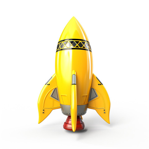 A photo of an abstract yellow rocket ship concept, finance stock photo Get unlimited access to a library of free ai prompts and ai images to help you generate creative ideas.
