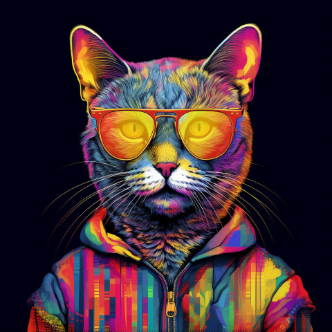 Cute cat in jeans and shirt Cute cat in jeans and shirt, animal t-shirt designs, animal t-shirt design stock images, animal t-shirt design ai prompts