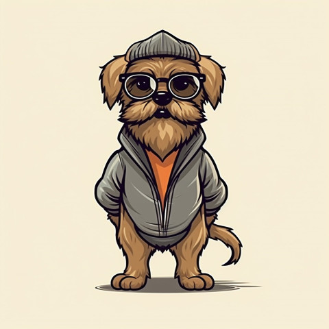 Funny hipster dog illustrations Funny hipster dog illustrations, animal t-shirt designs, animal t-shirt design stock images, animal t-shirt design ai prompts