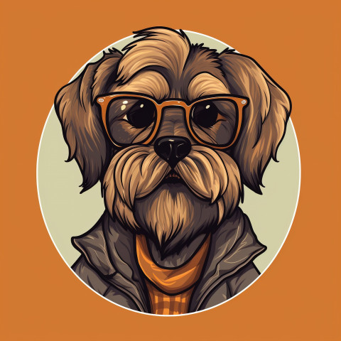 Cute anthropomorphic dog artwork Cute anthropomorphic dog artwork, animal t-shirt designs, animal t-shirt design stock images, animal t-shirt design ai prompts
