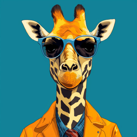 Giraffe in shades Giraffe in shades, animal t-shirt designs, animal t-shirt design stock images, animal t-shirt design ai prompts