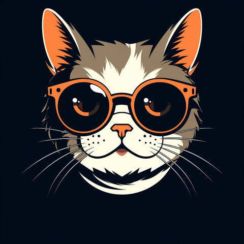 Sunglasses Cat T-Shirt Design