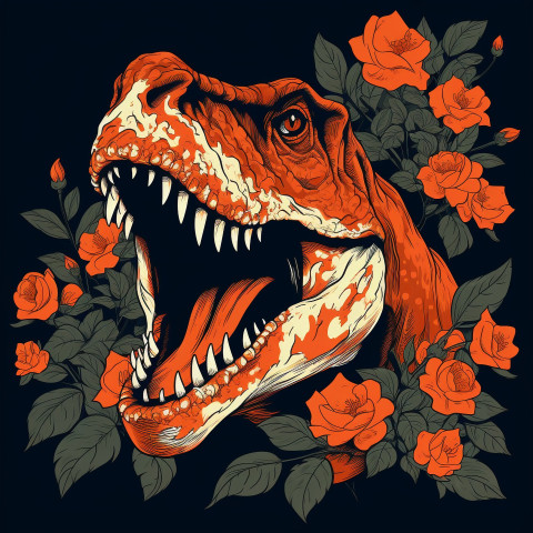 T-rex artwork with flowers T-rex artwork with flowers
, animal t-shirt designs, animal t-shirt design stock images, animal t-shirt design ai prompts