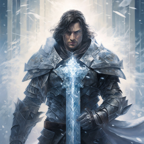 Swordsman in the snow Swordsman in the snow, midjourney ai art, ai art, midjourney free prompts