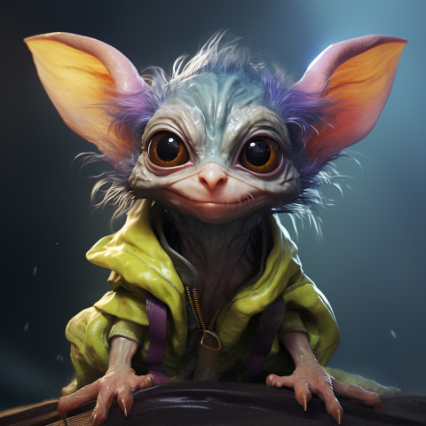 Cute and scary creature made from a painting Cute and scary creature made from a painting, midjourney ai art, ai art, midjourney free prompts