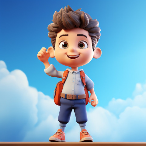 3d cartoon boy solving math problem in class 3d cartoon boy solving math problem in class, back to school stock images ai, back to school ai prompts