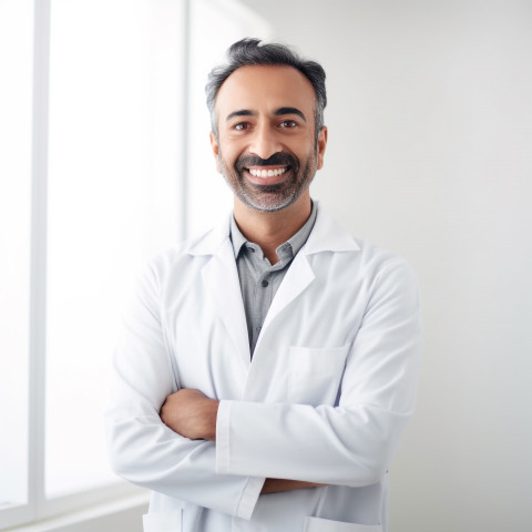 Friendly smiling handsome indian man clinical psychologist at work on white background Friendly smiling handsome indian man clinical psychologist at work on white background