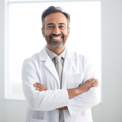 Friendly smiling handsome indian man clinical psychologist at work on white background Friendly smiling handsome indian man clinical psychologist at work on white background