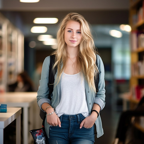 College student working on blurred background College student working on blurred background