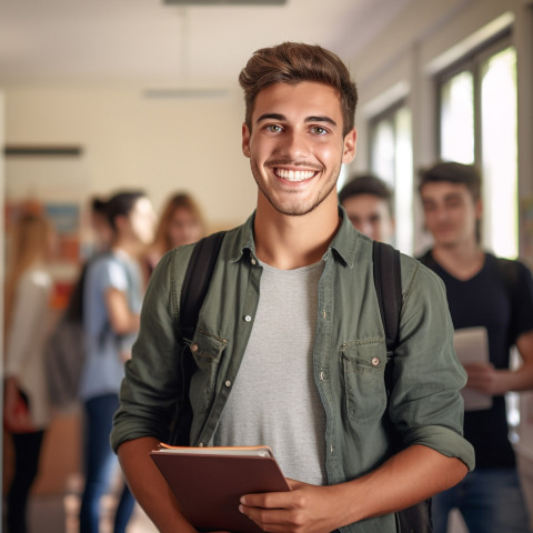 College student working on blurred background College student working on blurred background