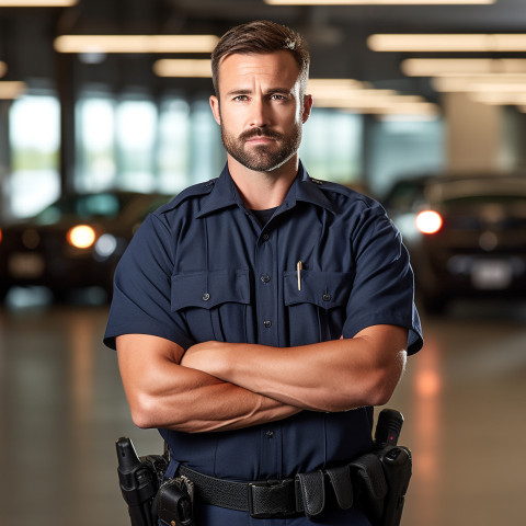Attractive police officer on duty Attractive police officer on duty