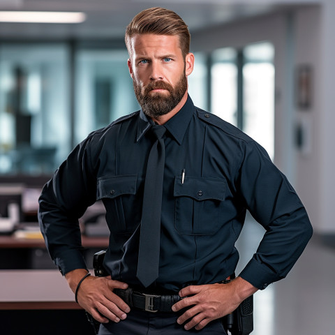 Attractive police officer on duty Attractive police officer on duty