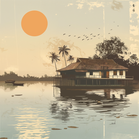 Iconic places around India inspired by the ukiyo-e art style Iconic places around India inspired by the ukiyo-e art style