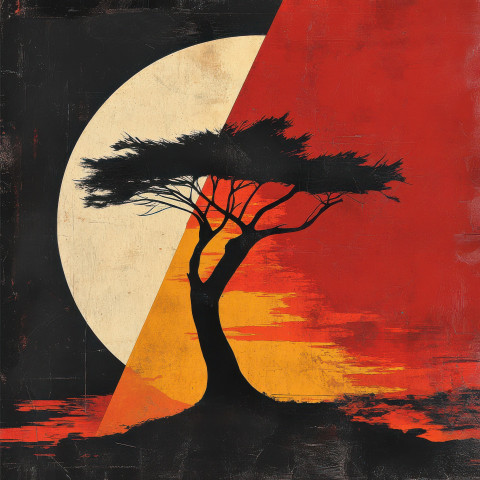 A lone tree standing tall in the wind symbolizing resilience and endurance A lone tree standing tall in the wind symbolizing resilience and endurance