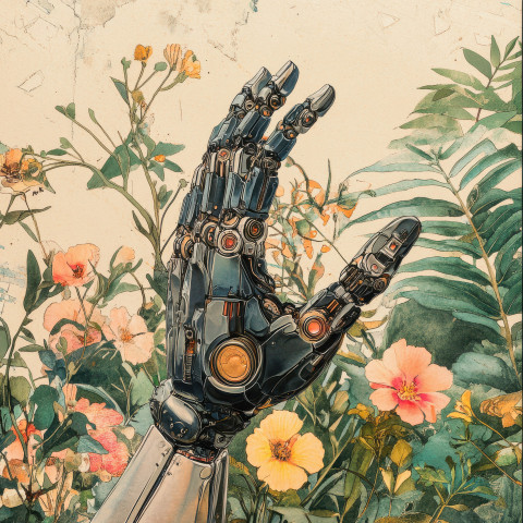 An ai-powered robotic hand reaching out symbolizing future technology and automation An ai-powered robotic hand reaching out symbolizing future technology and automation