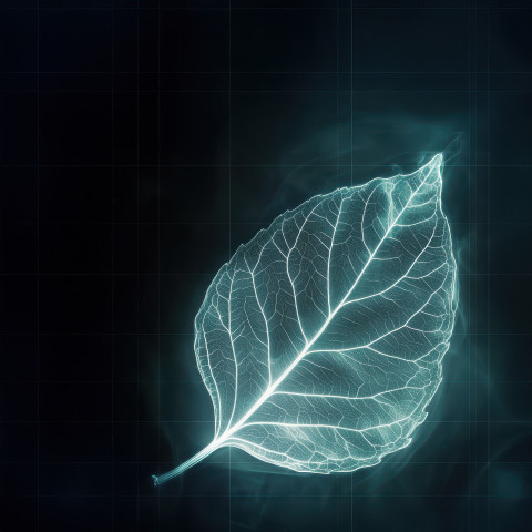 X ray of a leaf with detailed veins X ray of a leaf with detailed veins