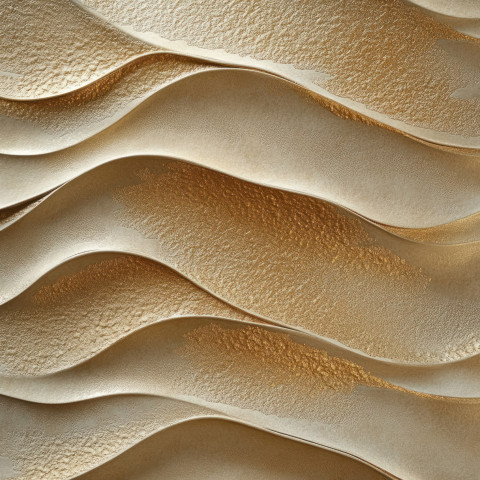 Embossed waves curling on the sandy shore capturing motion and fluidity Embossed waves curling on the sandy shore capturing motion and fluidity