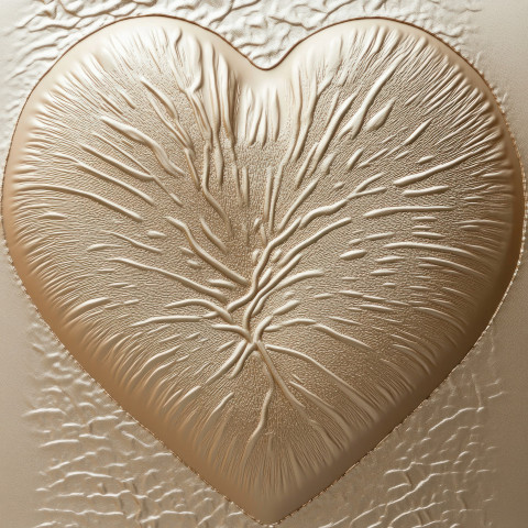 Embossed heart with lifelines pulsing outward representing love and vitality Embossed heart with lifelines pulsing outward representing love and vitality