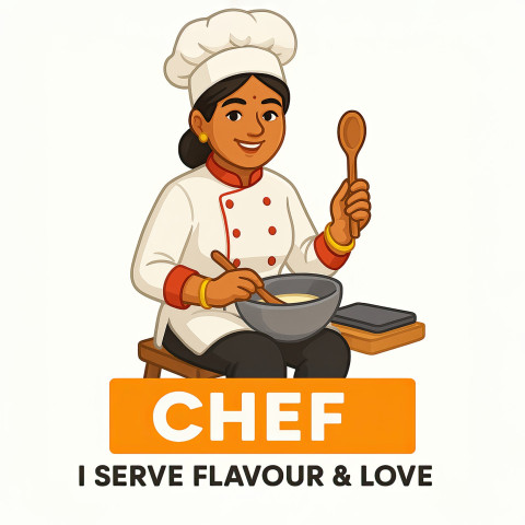 Indian woman chef wearing white coat and hat Indian woman chef wearing white coat and hat