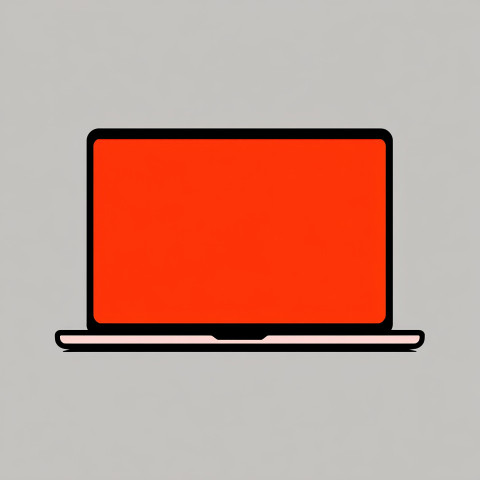 Flat two-tone laptop icon Flat two-tone laptop icon