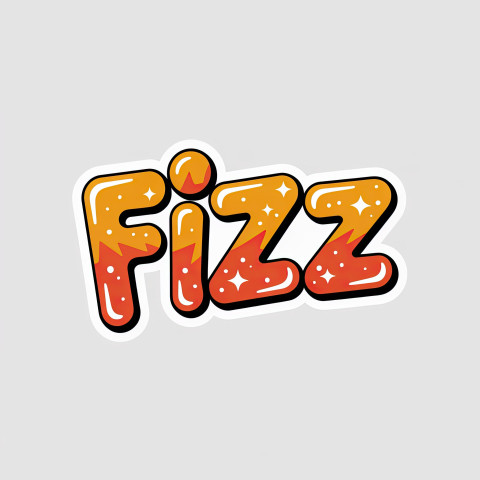 Fizzy word fizz with soda bubble effect Fizzy word fizz with soda bubble effect