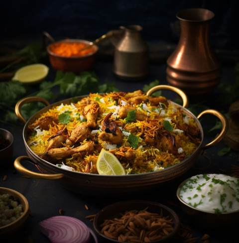 Scrumptious Vegetable Biryani Stock Image A Vegetarian Symphony. Scrumptious Vegetable Biryani Stock Image A Vegetarian Symphony.