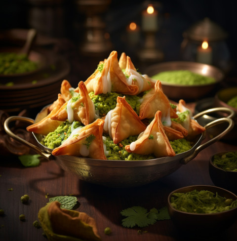 A photo of Samosa, food photography A photo of Samosa, food photography
