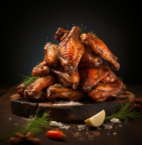 A photo of a Chicken wings, fast food advertisement stock images A photo of a Chicken wings, fast food advertisement stock images