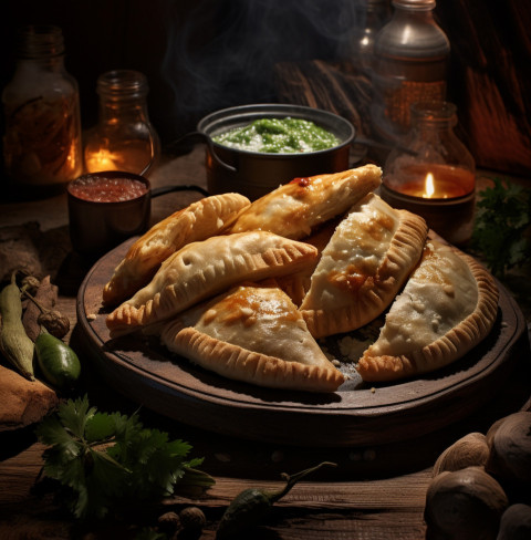 A photo of a empanadas, fast food advertisement stock images Get unlimited access to a library of free ai prompts and ai images to help you generate creative ideas.