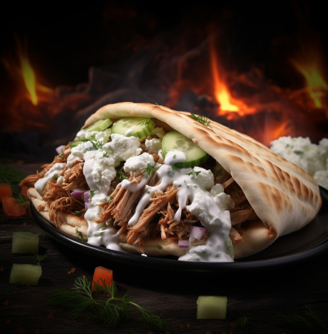 A photo of a gyro, fast food advertisement stock images Get unlimited access to a library of free ai prompts and ai images to help you generate creative ideas.