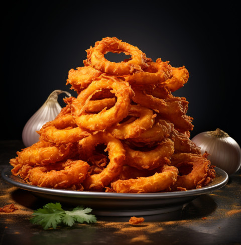 Homemade crunchy fried onion rings with tomato sauce Get unlimited access to a library of free ai prompts and ai images to help you generate creative ideas.
