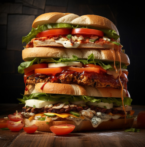 A photo of a sandwiches, fast food advertisement stock images Get unlimited access to a library of free ai prompts and ai images to help you generate creative ideas.