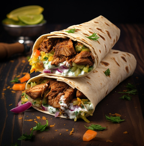 A photo of a shawarma, fast food advertisement stock images Get unlimited access to a library of free ai prompts and ai images to help you generate creative ideas.