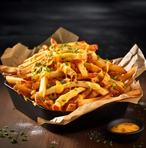 A photo of a waffle fries, fast food advertisement stock images Get unlimited access to a library of free ai prompts and ai images to help you generate creative ideas.
