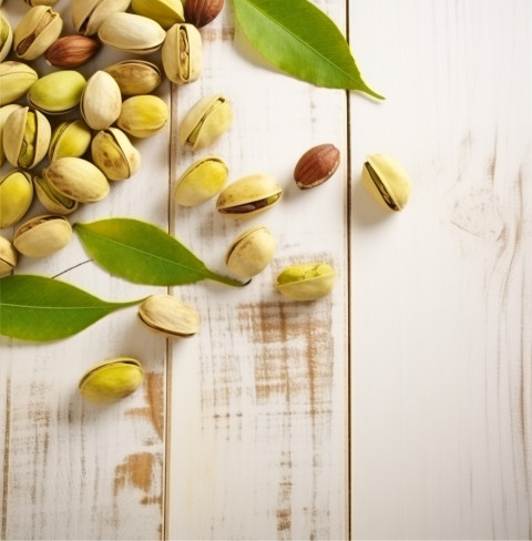 Pistachios on white wooden background stock photo Pistachios on white wooden background stock photo, pistachio nut image