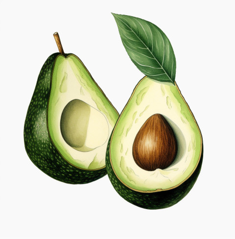 A picture of split avocado on white A picture of split avocado on white, avocado image stock photo