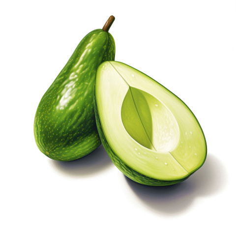 Fresh avocados on white background Fresh avocados on white background, avocado image stock photo