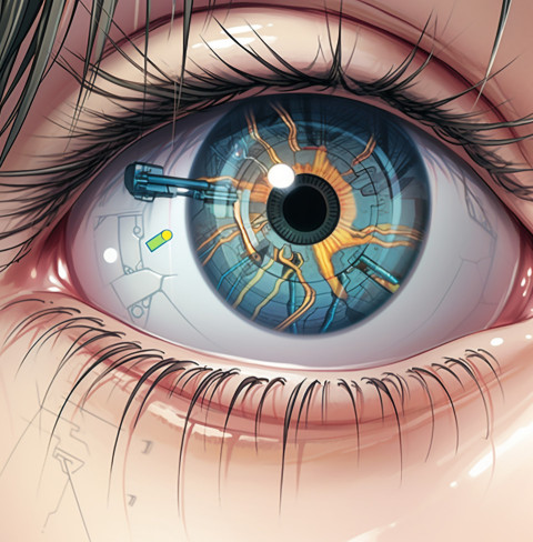 Contact lens that can spot eye problems early Contact lens that can spot eye problems early, medical images stock