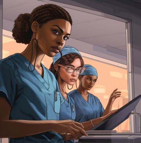 Medical team confers on patient's symptoms Medical team confers on patient's symptoms, medical images stock