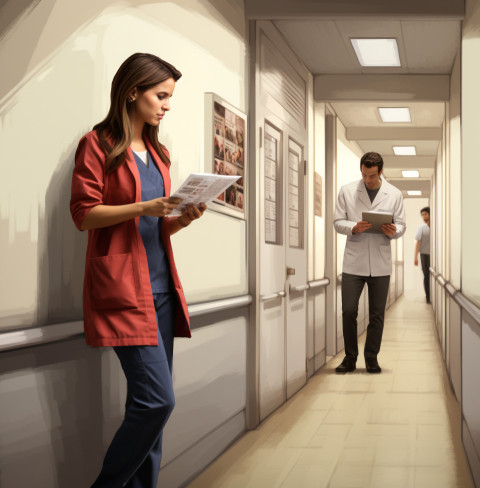 Doctor explaining diagnosis to patient Doctor explaining diagnosis to patient, medical images stock