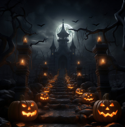 Dark and Scary Halloween Forest