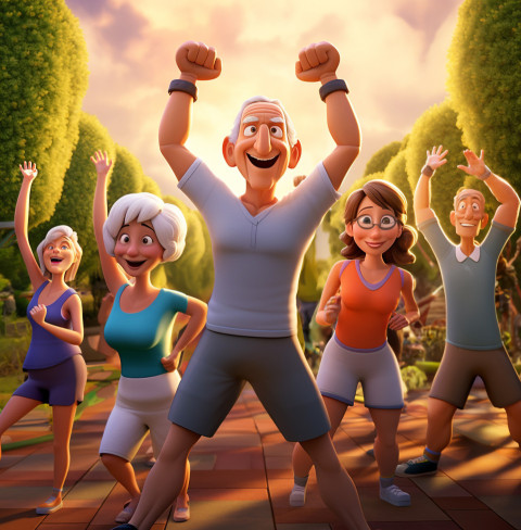 Park aerobics class is a great way to get fit