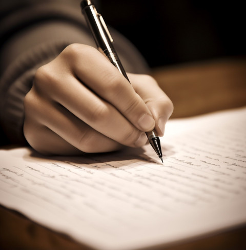 Students hand writing notes Student's hand writing notes