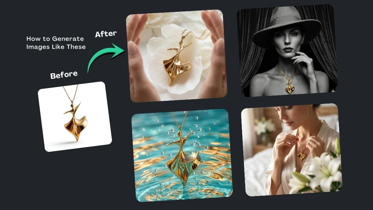 Best AI Jewelry Gemini Prompt Gold Pendant