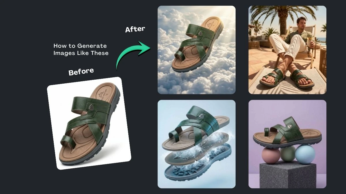 Best Sandal for Men Product Photography Gemini Prompts