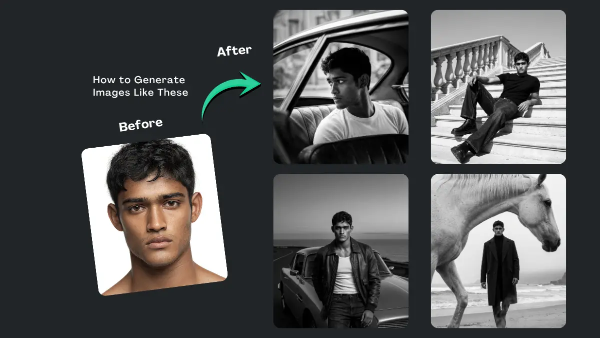 Editorial Cinematic Black and White Male Photography Prompts