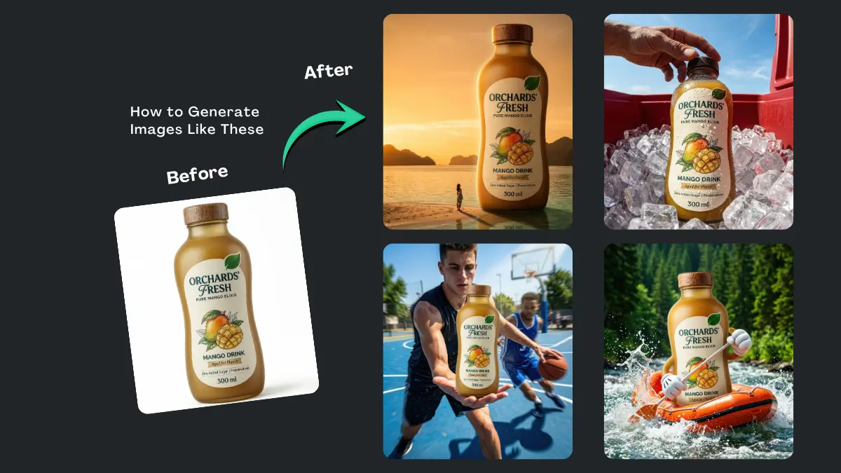 Fresh Mango Drink Ads with Google Gemini AI Prompts