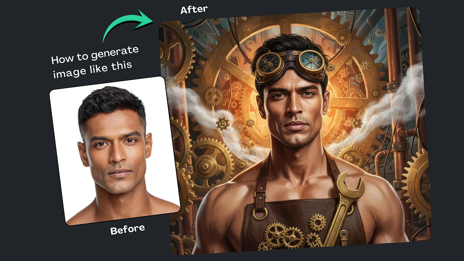 From Real Photo to Fantasy Portrait Gemini Prompt