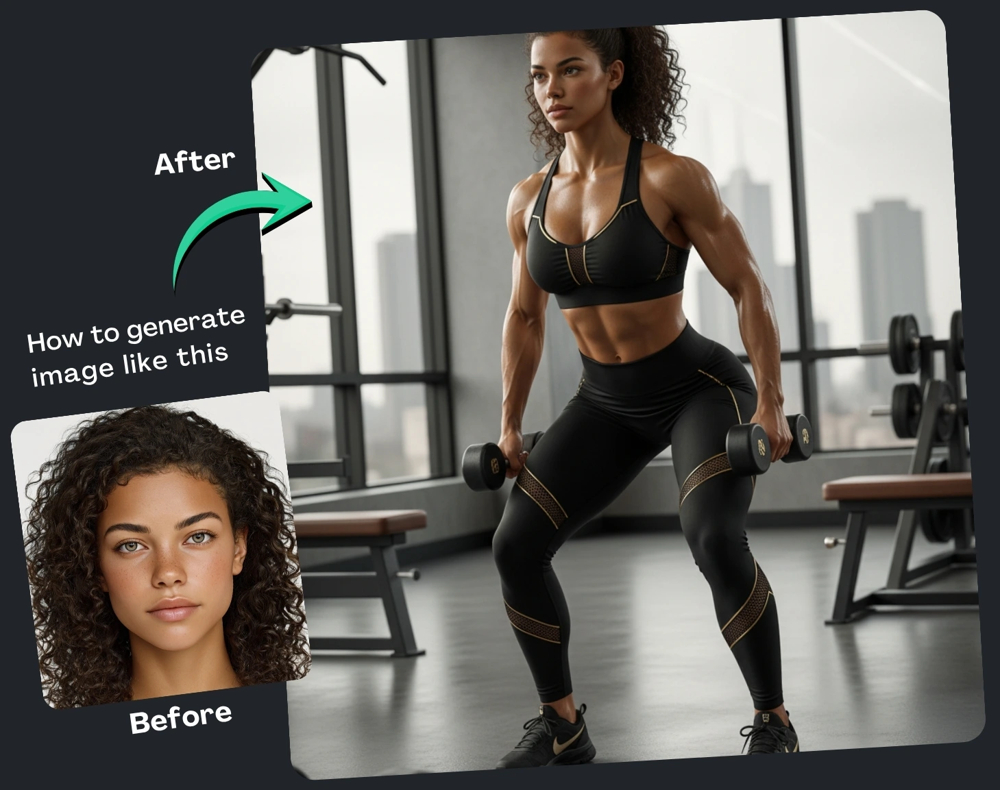 Google Gemini Prompt for Stunning Female Fitness Photoshoot